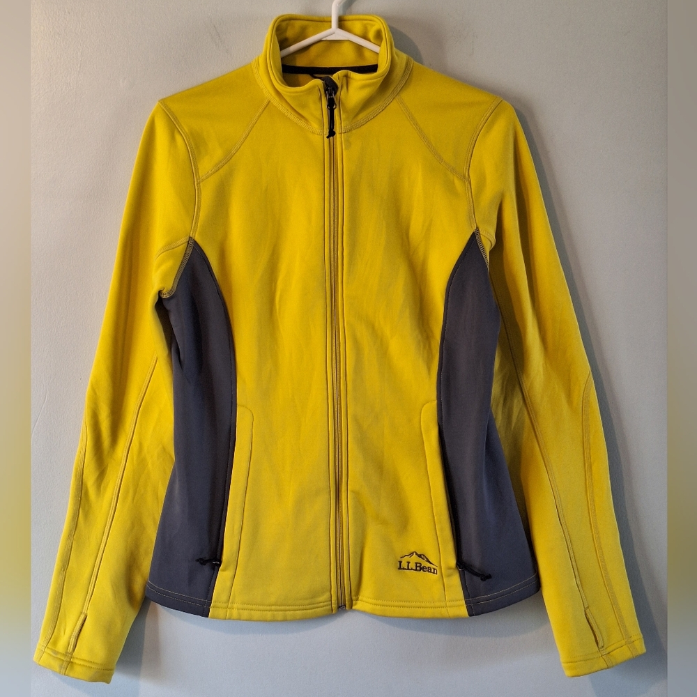 L.L. Bean Womens Long Sleeve Fleece Lined Zip Up Jacket Thumb Holes - Small